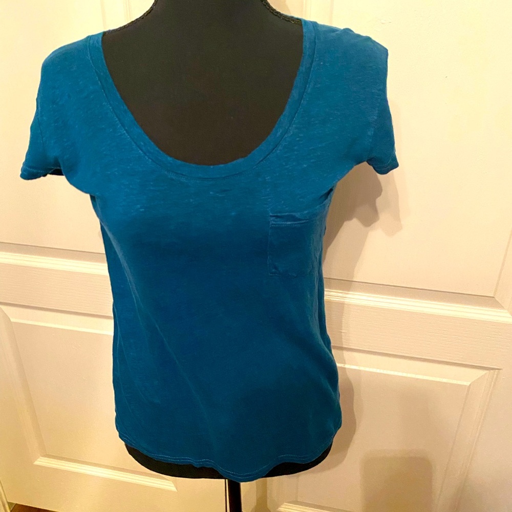 Madewell Washable Linen Tee - small